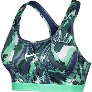 NWT Nike Pro Classic Medium Support Sports Bra Training Purple Mint NEW Large L
